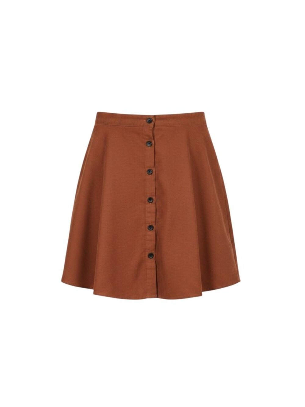 SHEIN Curve 0X Rust Brown Corduroy Button Front A-Line Mini Skirt Plus Size